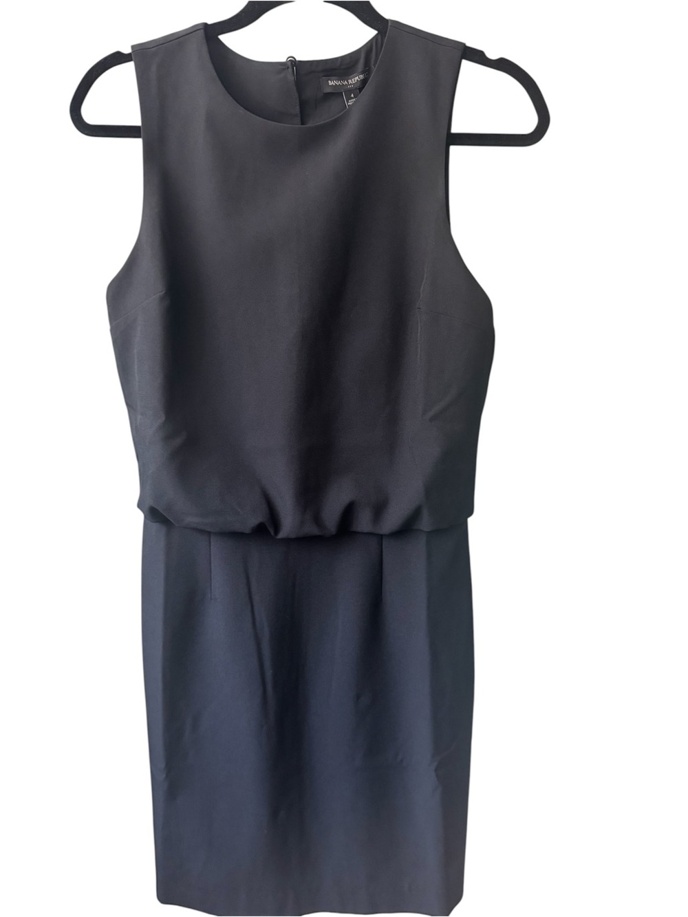 Banana Republic Navy Black Sleeveless Sheath Dress